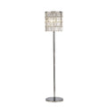 Diyas Torre 5 Light Floor Lamp in Polished Chrome with Crystal Curtain