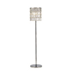 Diyas Torre 5 Light Floor Lamp in Polished Chrome with Crystal Curtain