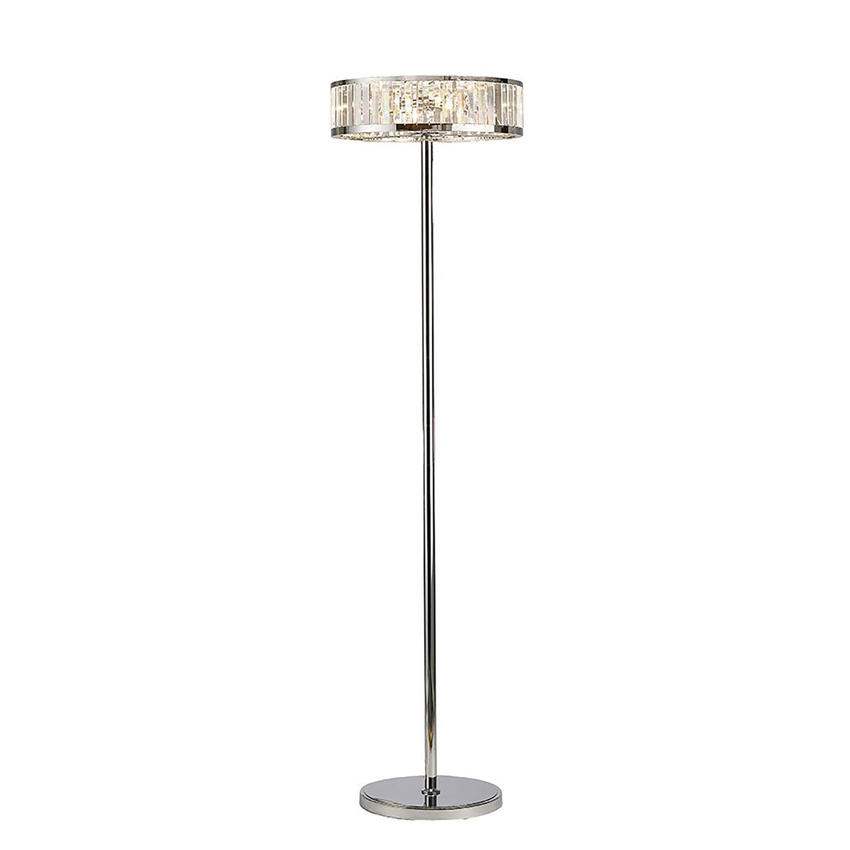Diyas Torre 5 Light Floor Lamp in Polished Chrome with Crystal