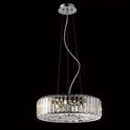 Diyas Torre 5 Light Pendant Light in Polished Chrome with Crystal
