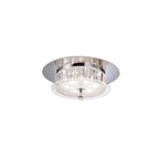 Diyas Tosca 6 Light Round Flush Ceiling Light in Polished Chrome with Glass and Crystal