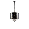 Diyas Trace 5 Light Pendant Light in Polished Chrome with PVC Crystal Shade