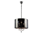 Diyas Trace 5 Light Pendant Light in Polished Chrome with PVC Crystal Shade