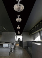 Diyas Vado 3 Light Semi Flush Ceiling Light in Polished Chrome with Crystal