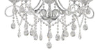 Diyas Vela 5 Light Pendant Light in Polished Chrome with Crystal