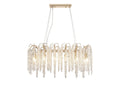 Diyas Wisteria 12 Light Oval Pendant Light in French Gold