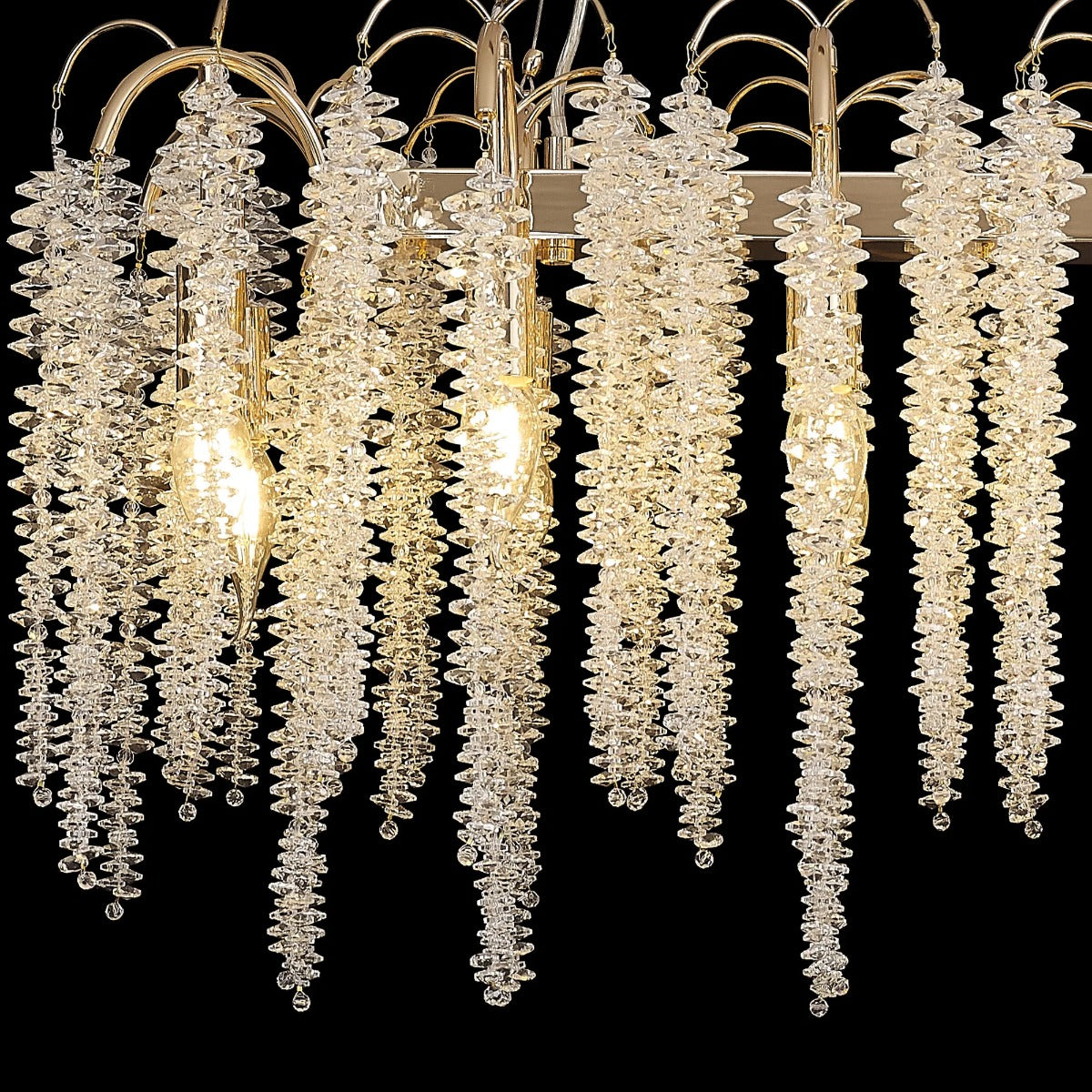 Diyas Wisteria 12 Light Oval Pendant Light in French Gold
