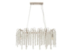 Diyas Wisteria 12 Light Oval Pendant Light in Polished Nickel