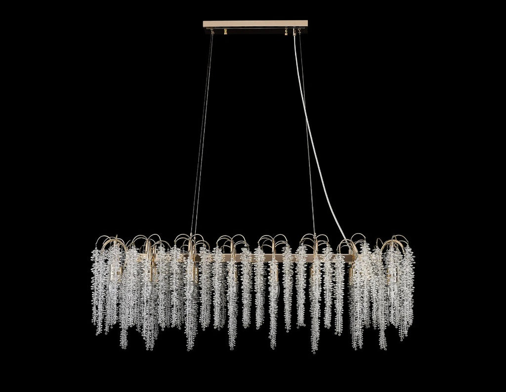 Diyas Wisteria 16 Light Oval Pendant Light in French Gold