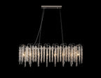 Diyas Wisteria 16 Light Oval Pendant Light in Polished Nickel