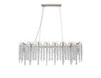 Diyas Wisteria 16 Light Oval Pendant Light in Polished Nickel