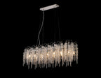 Diyas Wisteria 16 Light Oval Pendant Light in Polished Nickel