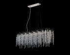 Diyas Wisteria 16 Light Oval Pendant Light in Polished Nickel