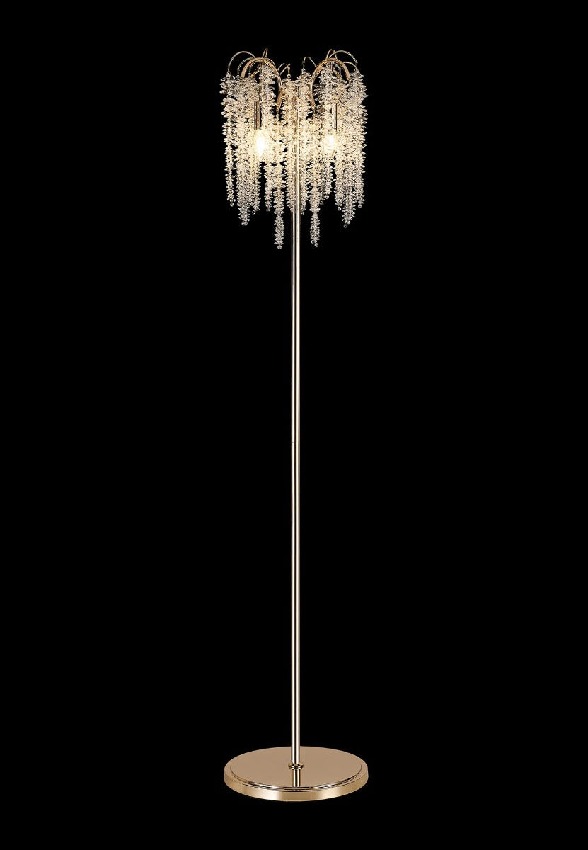Diyas Wisteria 4 Light Floor Lamp in Polished Nickel