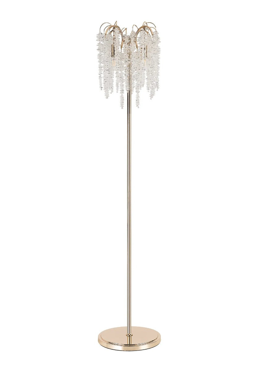 Diyas Wisteria 4 Light Floor Lamp in Polished Nickel
