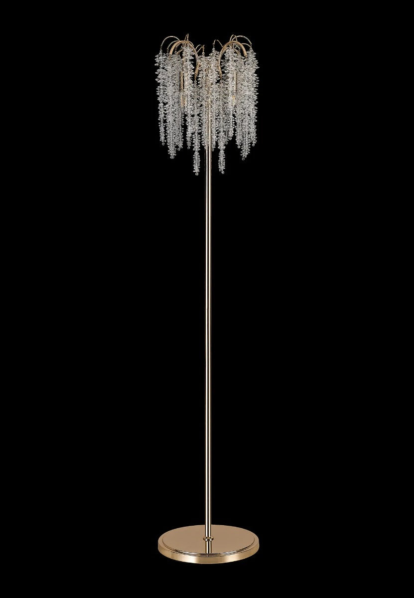 Diyas Wisteria 4 Light Floor Lamp in Polished Nickel