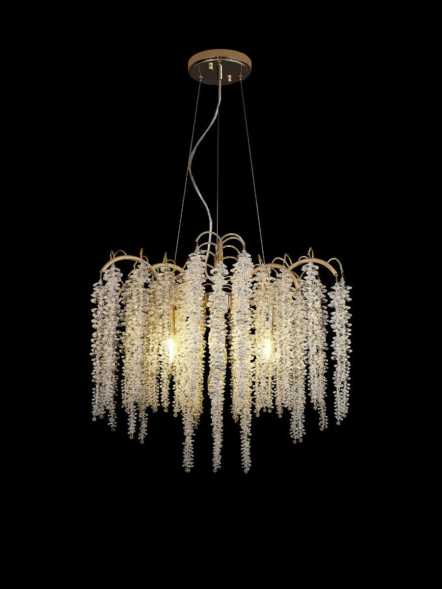 Diyas Wisteria 7 Light Round Pendant Light in French Gold