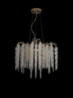 Diyas Wisteria 7 Light Round Pendant Light in French Gold
