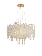 Diyas Wisteria 9 Light Round Pendant Light in French Gold