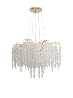 Diyas Wisteria 9 Light Round Pendant Light in French Gold