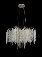 Diyas Wisteria 9 Light Round Pendant Light in Polished Nickel
