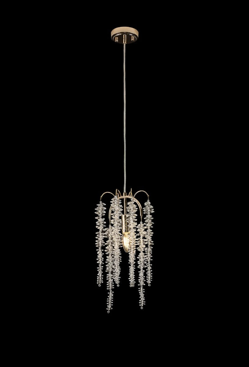 Diyas Wisteria Round Pendant Light in French Gold