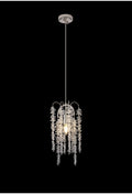 Diyas Wisteria Round Pendant Light in Polished Nickel