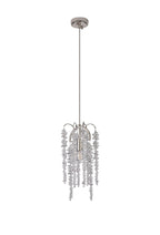Diyas Wisteria Round Pendant Light in Polished Nickel