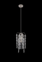 Diyas Wisteria Round Pendant Light in Polished Nickel