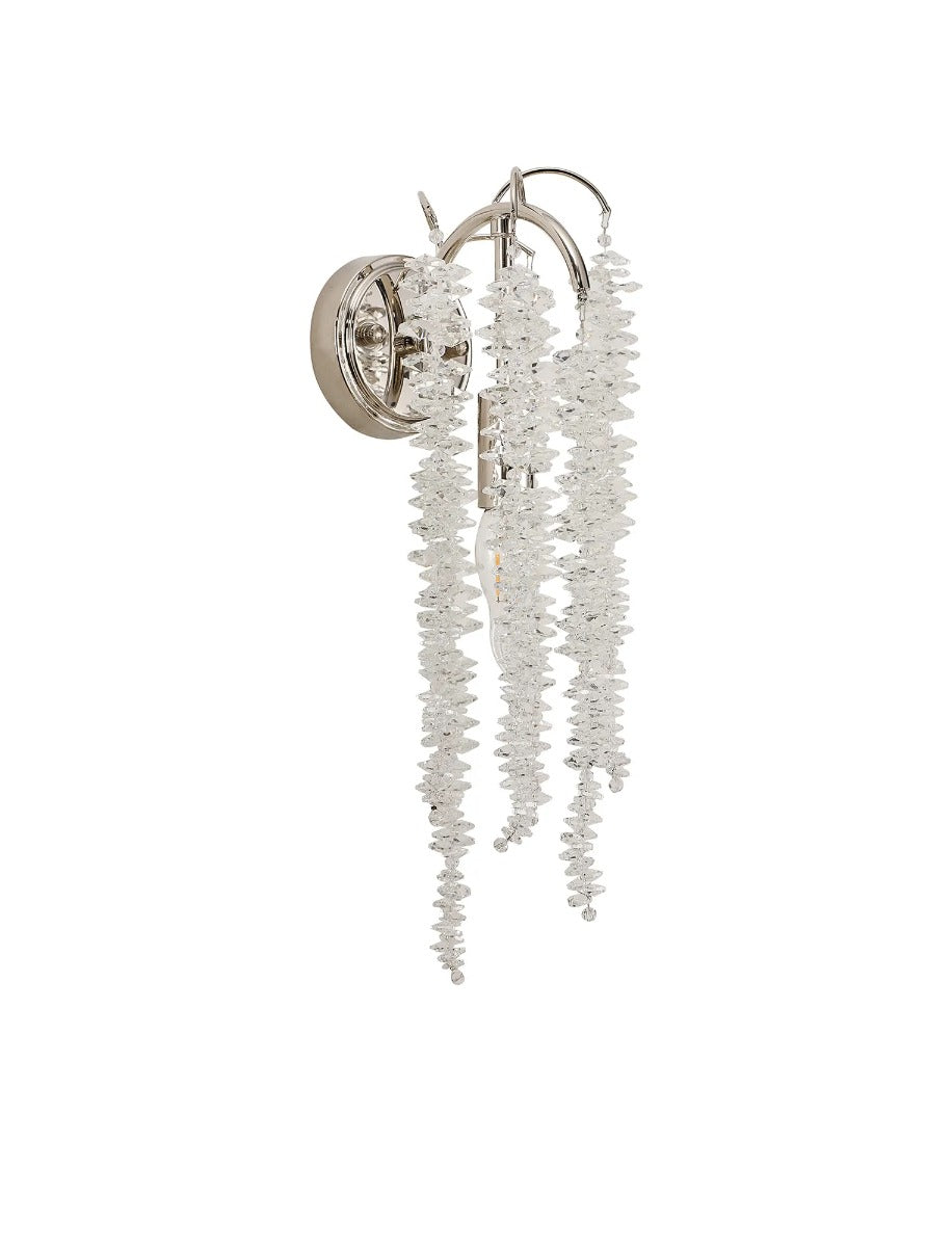 Diyas Wisteria Switched Wall Light in Polished Nickel
