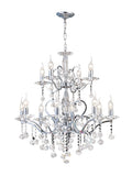Diyas Zinta 12 Light Crystal Chandelier in Polished Chrome
