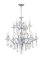 Diyas Zinta 12 Light Crystal Chandelier in Polished Chrome