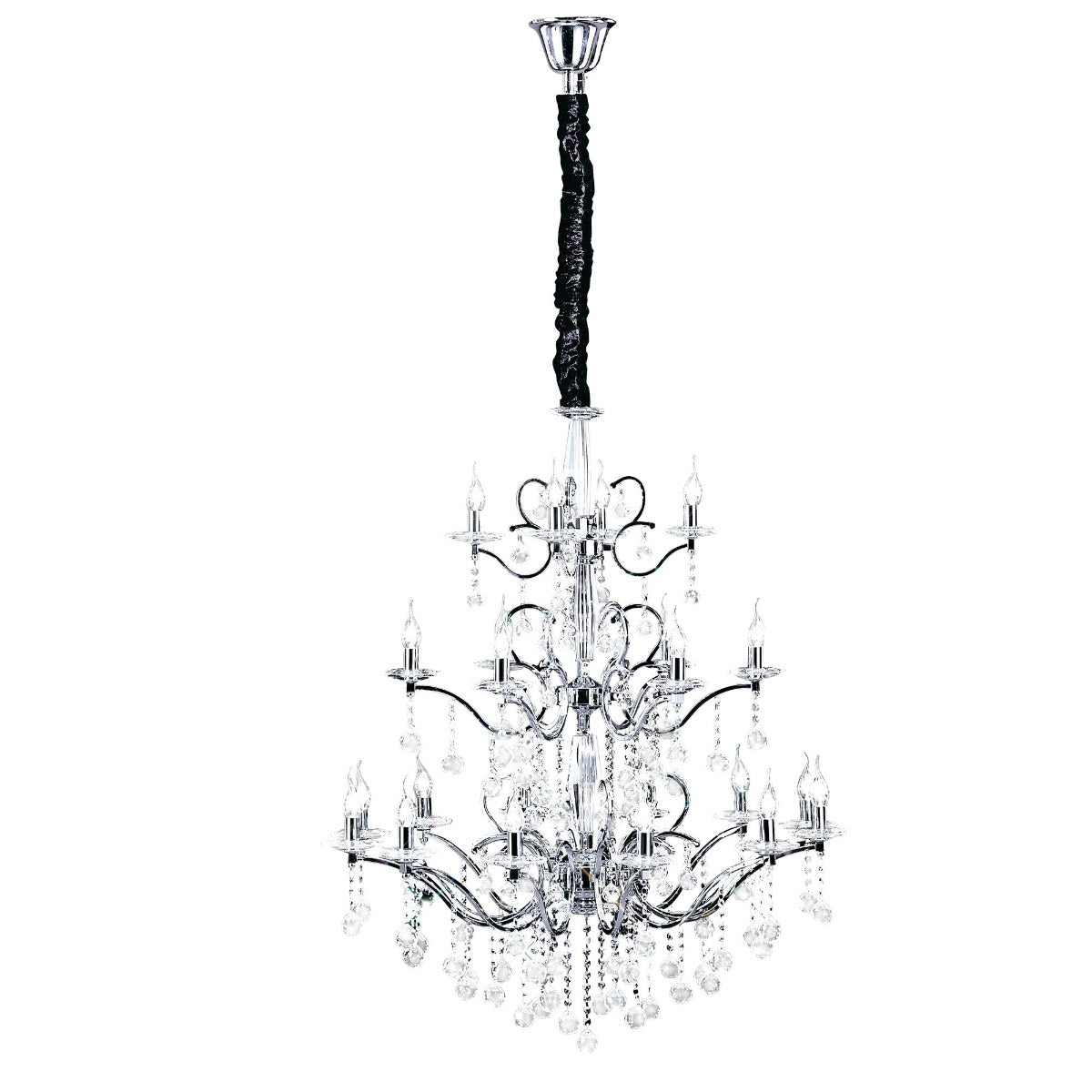Diyas Zinta 22 Light Crystal Chandelier in Polished Chrome