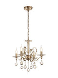 Diyas Zinta 4 Light Crystal Chandelier in French Gold