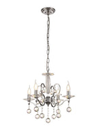 Diyas Zinta 4 Light Pendant Light in Polished Chrome with Crystal