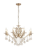 Diyas Zinta 8 Light Crystal Chandelier in French Gold