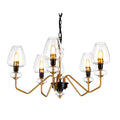 Elstead Armand 5 Light Chandelier in Aged Brass