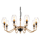 Elstead Armand 8 Light Chandelier in Aged Brass