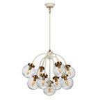 Elstead Cosmos 9 Light Pendant Light with Cream Glass Shades