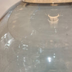 Elstead Kara Table Lamp with Blue Glass Base and Handmade Shade