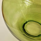 Elstead Kara Table Lamp with Dark Green Glass Base and Handmade Shade