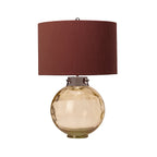 Elstead Kara Table Lamp with Smoke Glass Base and Handmade Shades