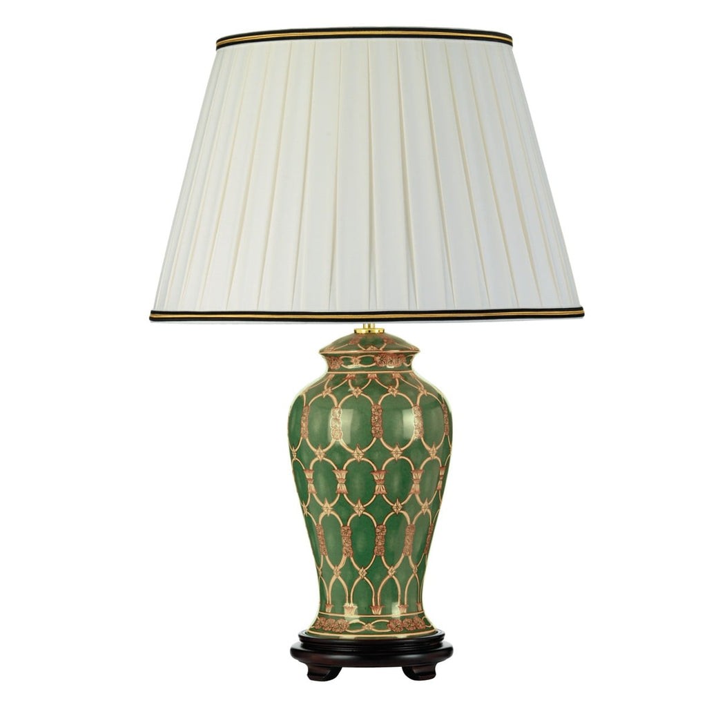 Elstead Sashi Traditional Table Lamp with Tall Empire Shade