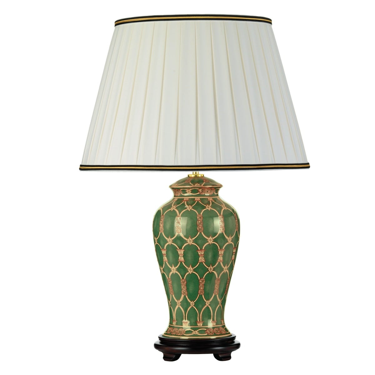 Elstead Sashi Traditional Table Lamp with Tall Empire Shade