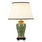 Elstead Sashi Traditional Table Lamp with Tall Empire Shade