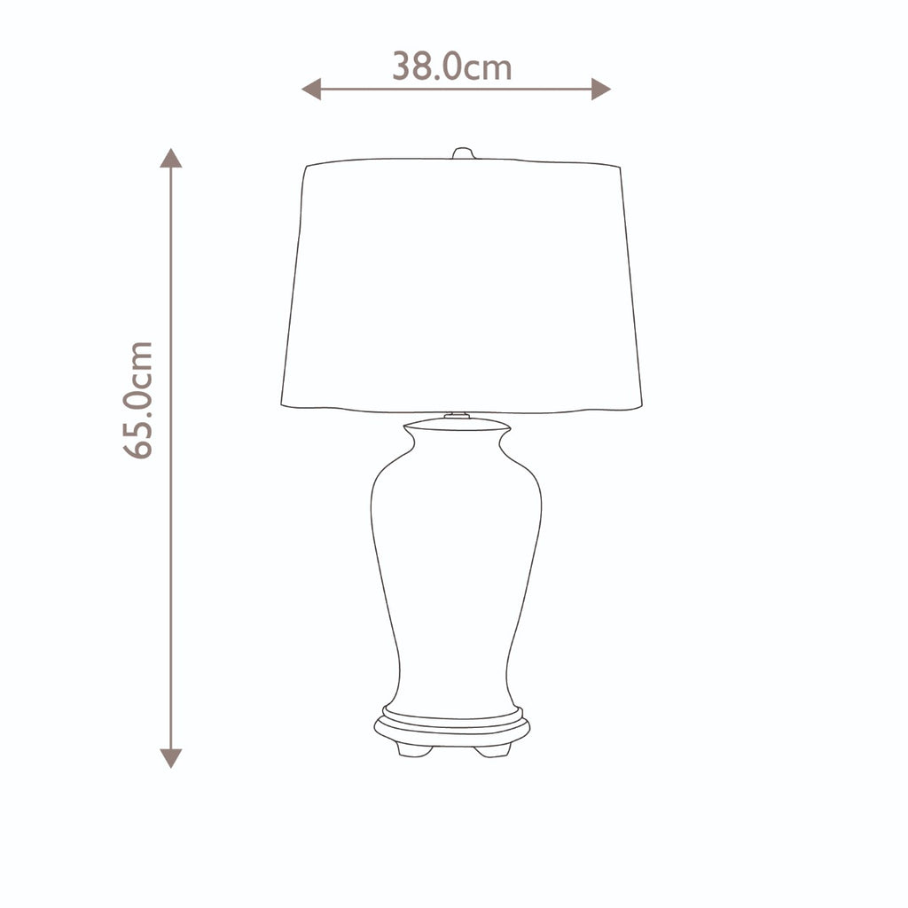 Elstead Ying Table Lamp with White Tapered Drum Shade