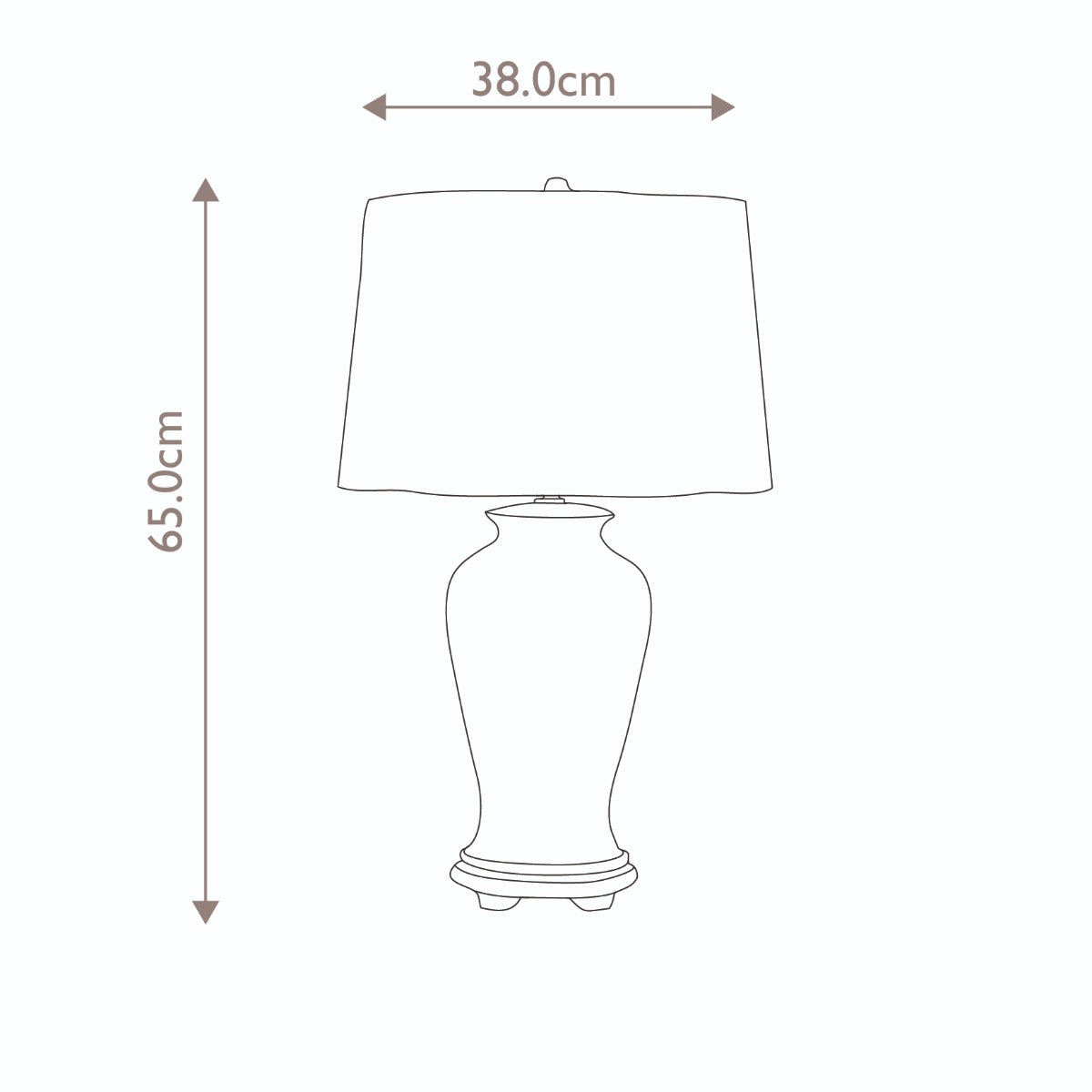 Elstead Ying Table Lamp with White Tapered Drum Shade