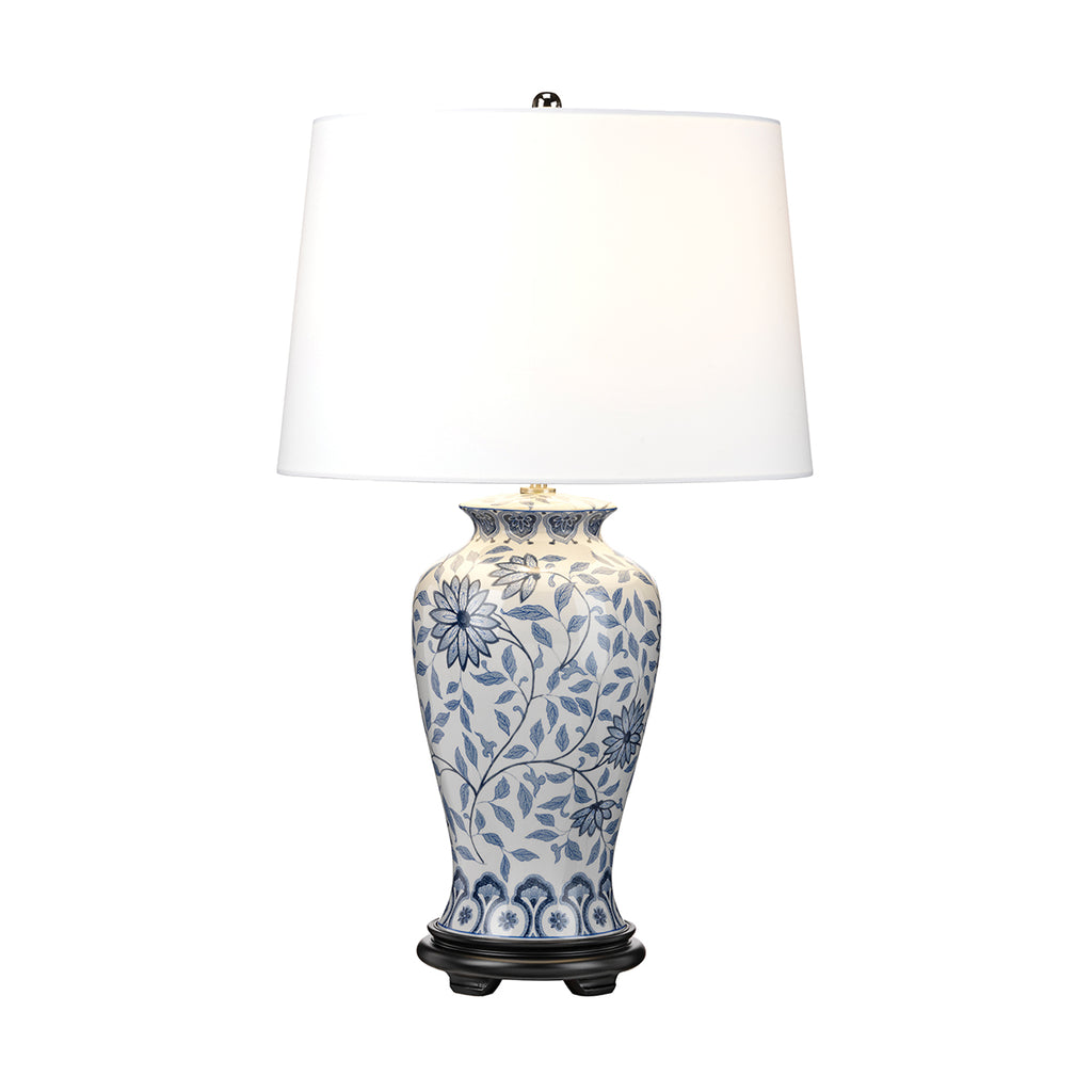 Elstead Ying Table Lamp with White Tapered Drum Shade