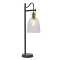 Elstead Douille Table Lamp in Black and Polished Brass