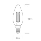E14 Candle Clear 4W 2700K Non-Dimmable  